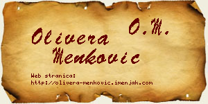 Olivera Menković vizit kartica